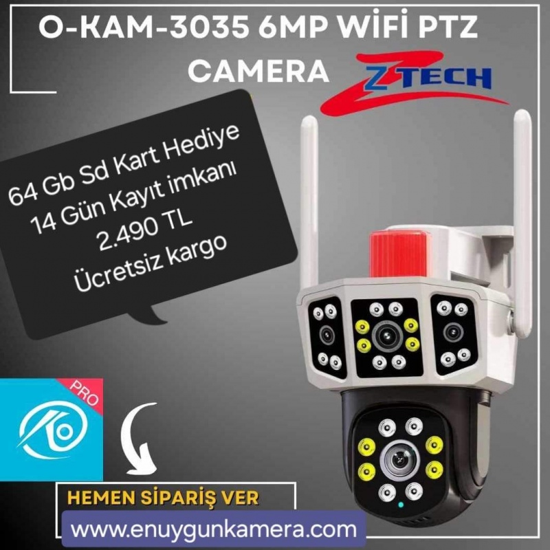 OKAM 3035 6MP WİFİ ÇİFT PTZ KAMERA