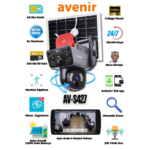 AVENİR AV-S427 6MP SOLAR 4G PTZ KAMERASI - Görsel 2