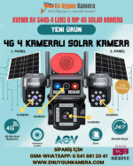 AVENİR AV-S445 4 LENS 8MP SOLAR 4G ÇİFT PANELLİ PTZ KAMERA - Görsel 2