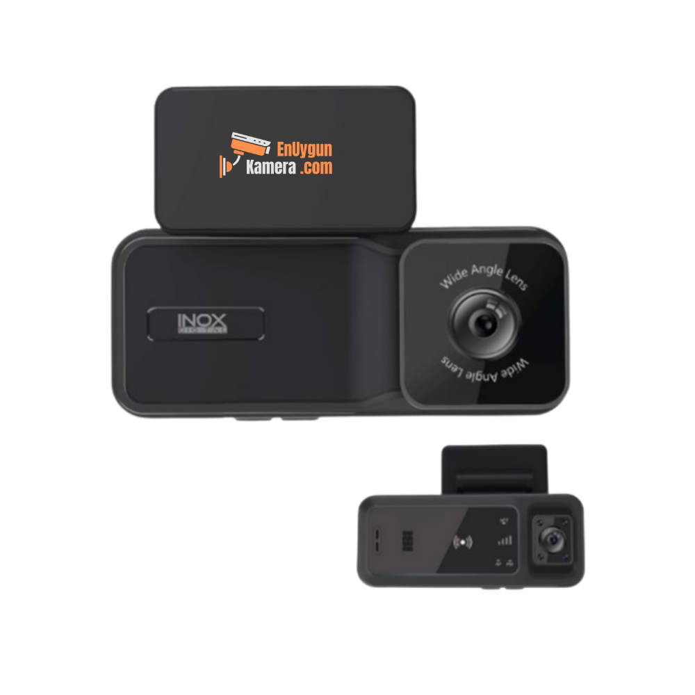 INOX X607 INOX-X607 4G GPS DESTEKLİ ÇİFT YÖNLÜ ARAÇ İÇİ KAMERA - Görsel 1